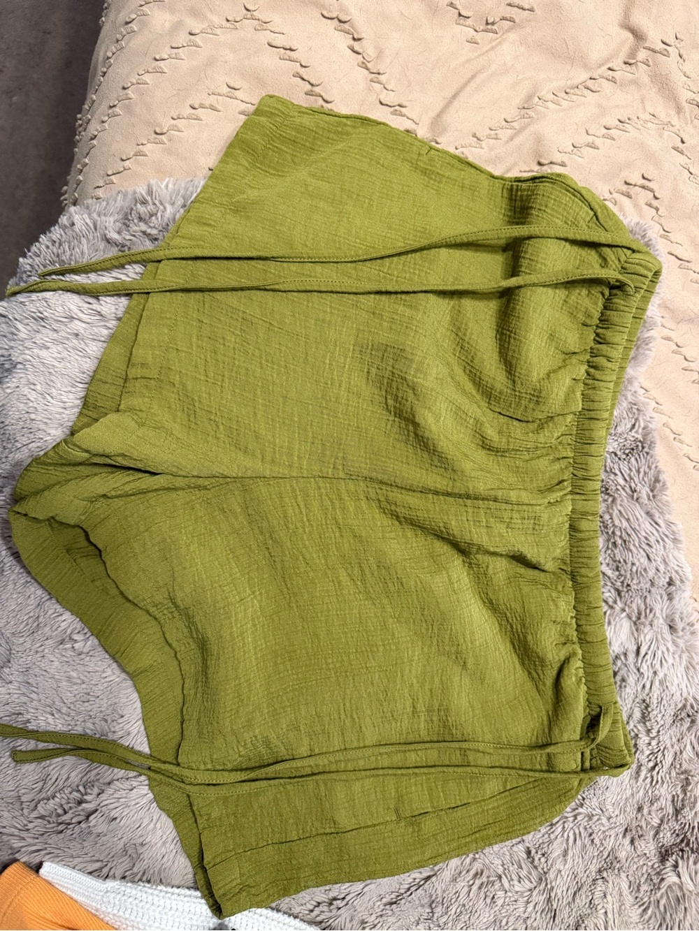 a new day Olive Green Drawstring Athletic Shorts